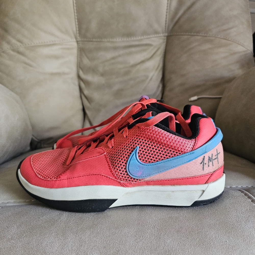 Nike Ja 1 EMBER Glow Blue Morant Basketball red sneakers Shoes Men's 9.5‎